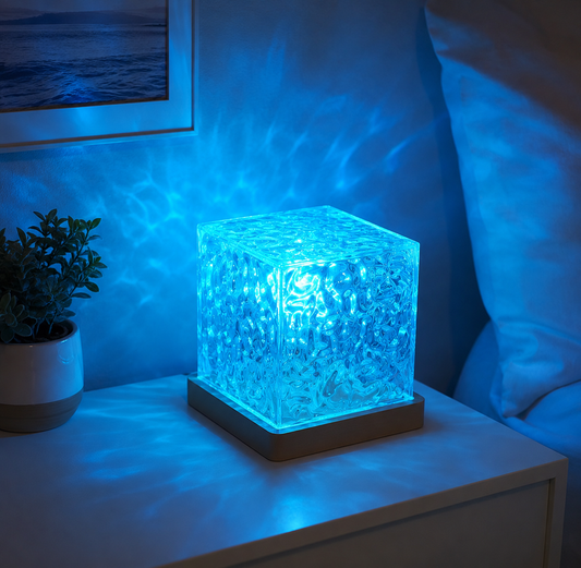 Lampara Aurora 3D RGB - Efecto Ondas de Agua, 16 Colores
